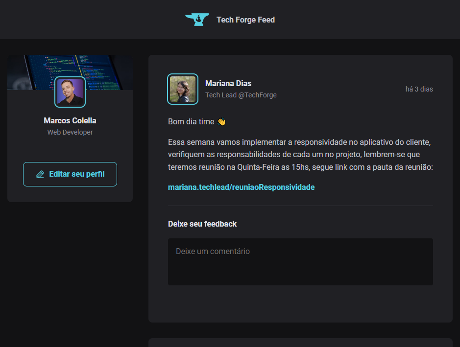 Imagem do Projeto Tech Forge Feed